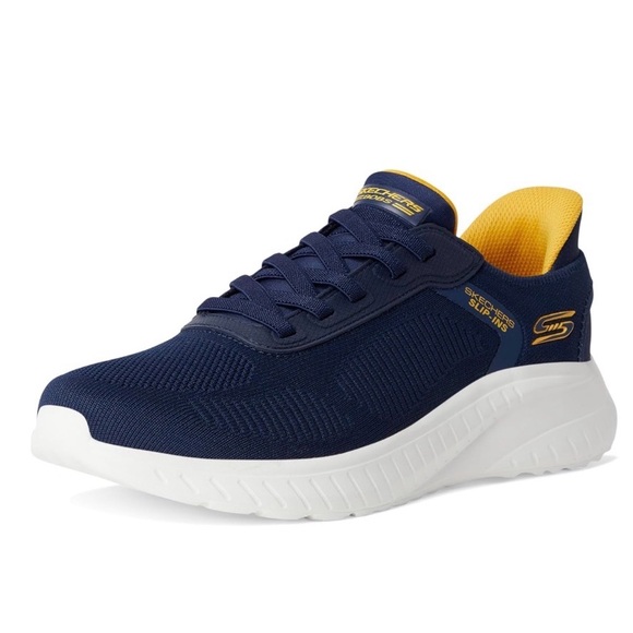 Skechers Men\'s Squad Chaos Slip-ins Memory Foam Sneakers Navy Blue Shoe Size 7.5 main image 6